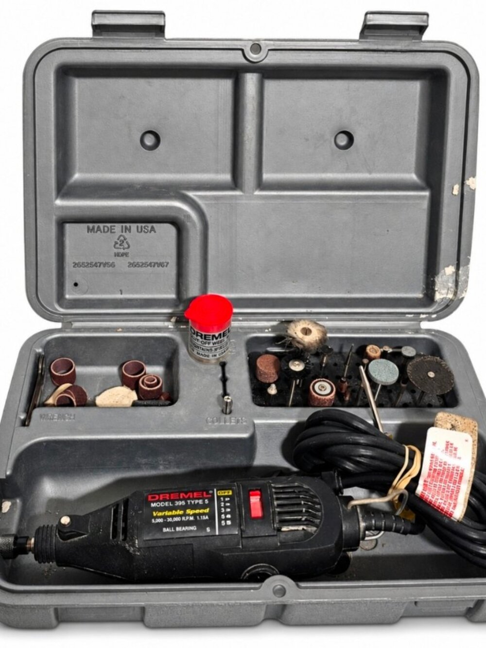 Dremel 395 Type 5 Variable Speed Rotary Tool with Case & Accessories